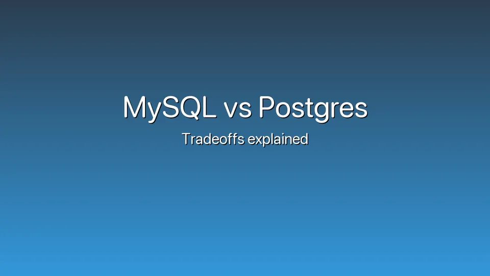 mysql vs postgres 짧은 비교 대표 이미지