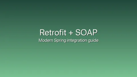 spring 에서 retrofit 으로 soap 통신 하기. 대표 이미지