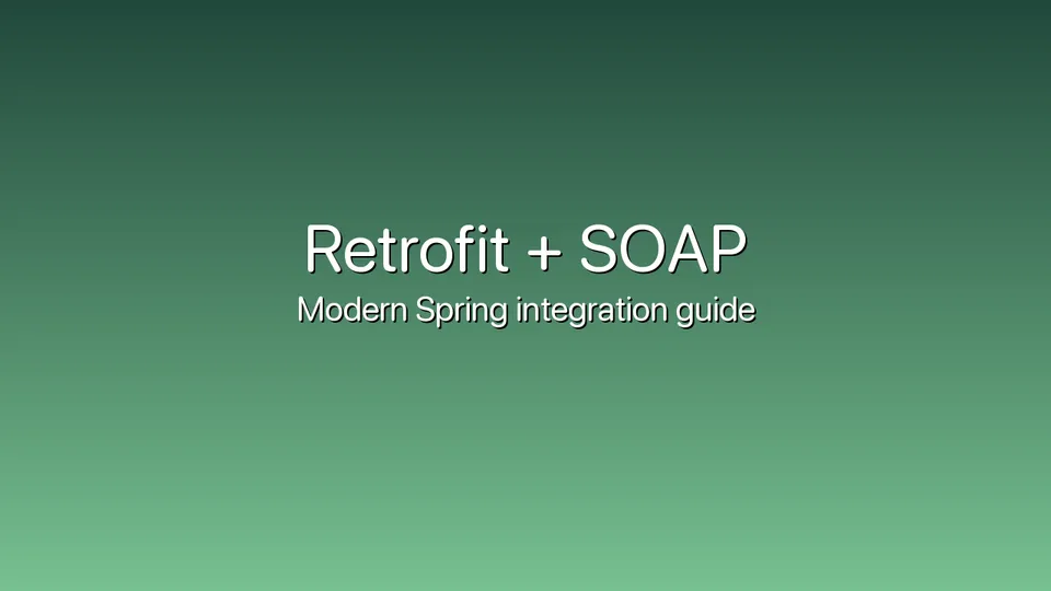 spring 에서 retrofit 으로 soap 통신 하기. 대표 이미지